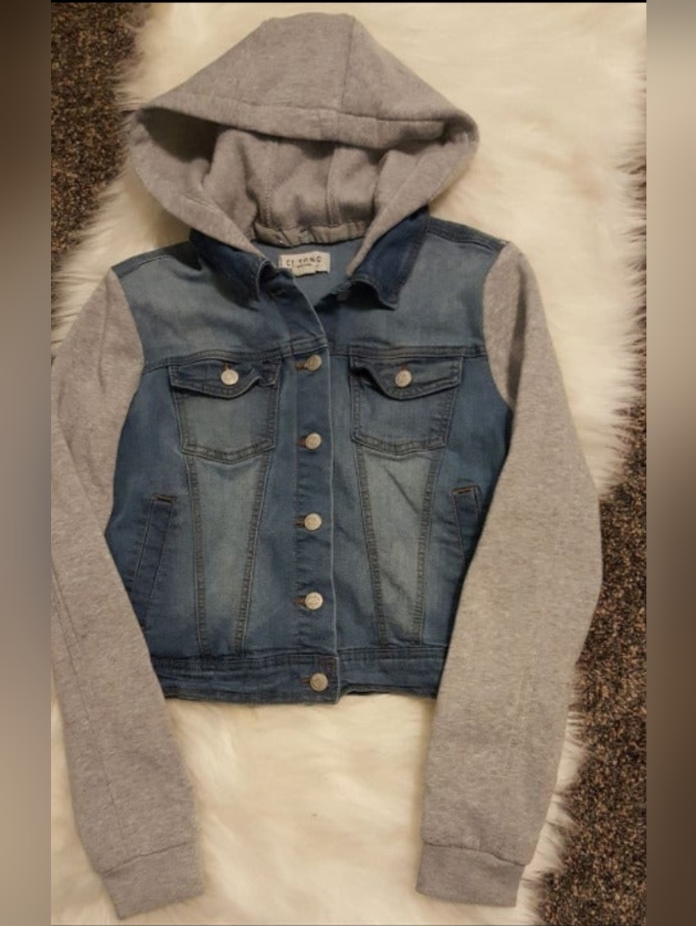 CiSono Denim Hoodie Jacket Juniors Small